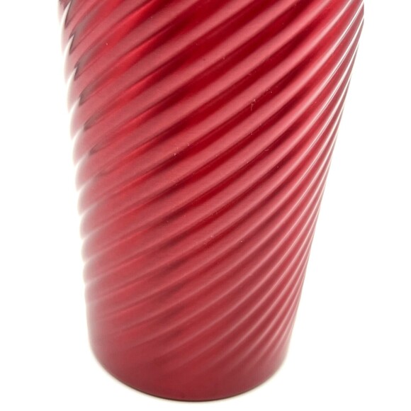 Starbucks Winter 2022‎ Holiday Red Swirl Stainless Steel Tumbler Cold Venti 24oz - Picture 8 of 16